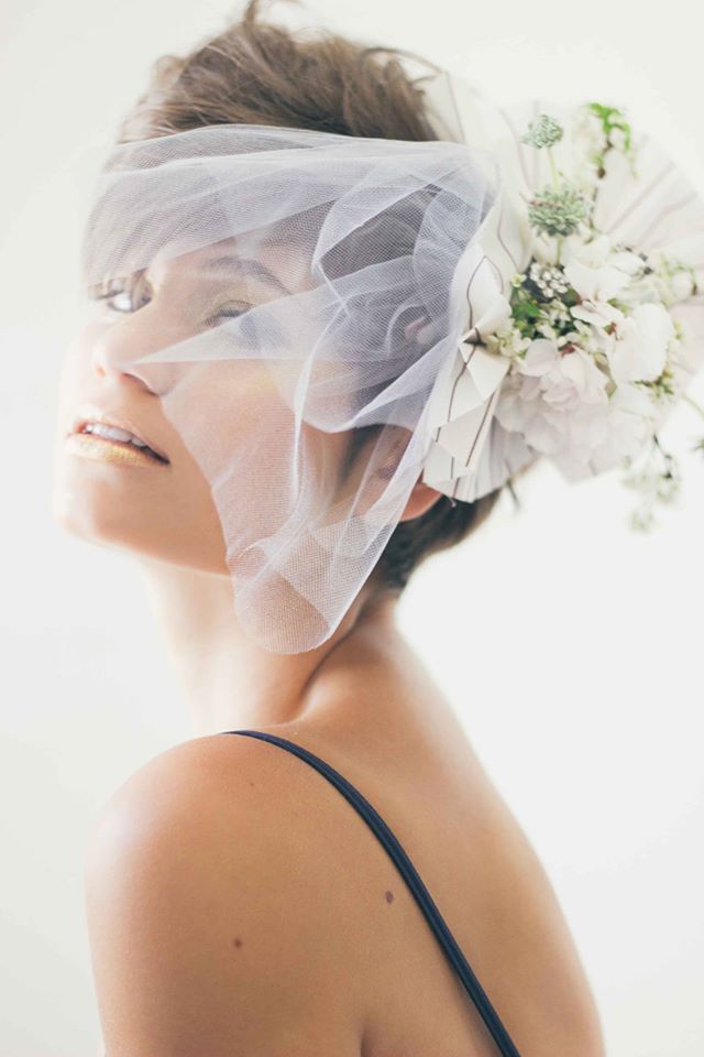Flower Headpiece/Hat with clover bloosoms
