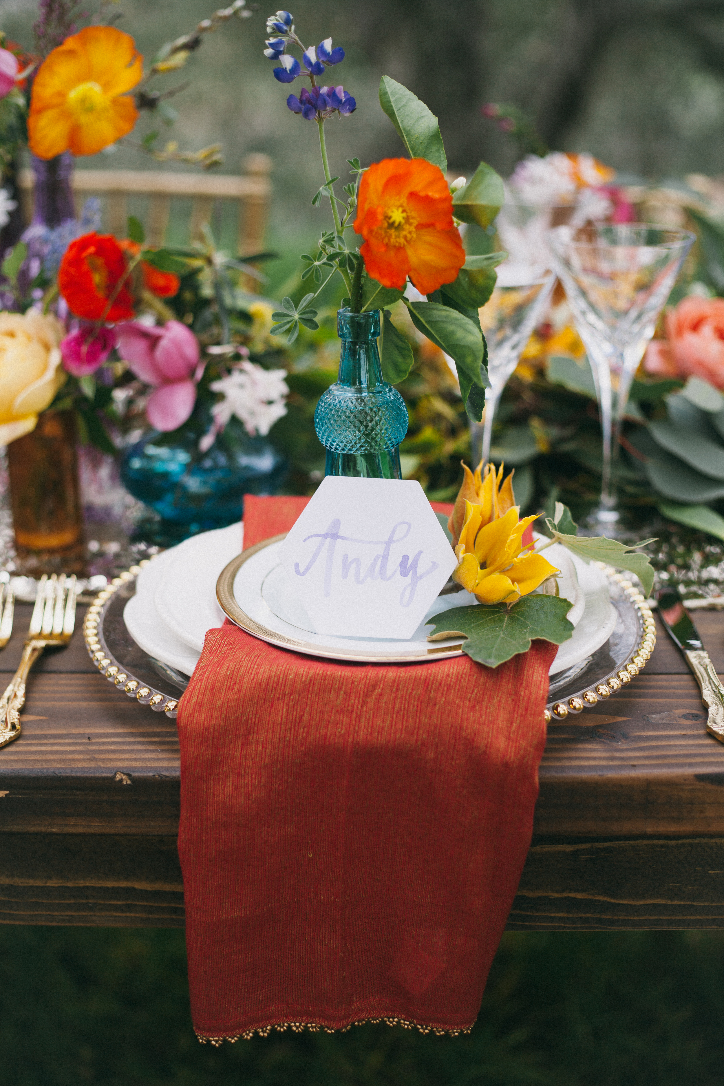 Table setting Bohemian Wedding