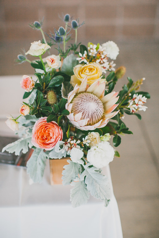 Protea centerpiece.