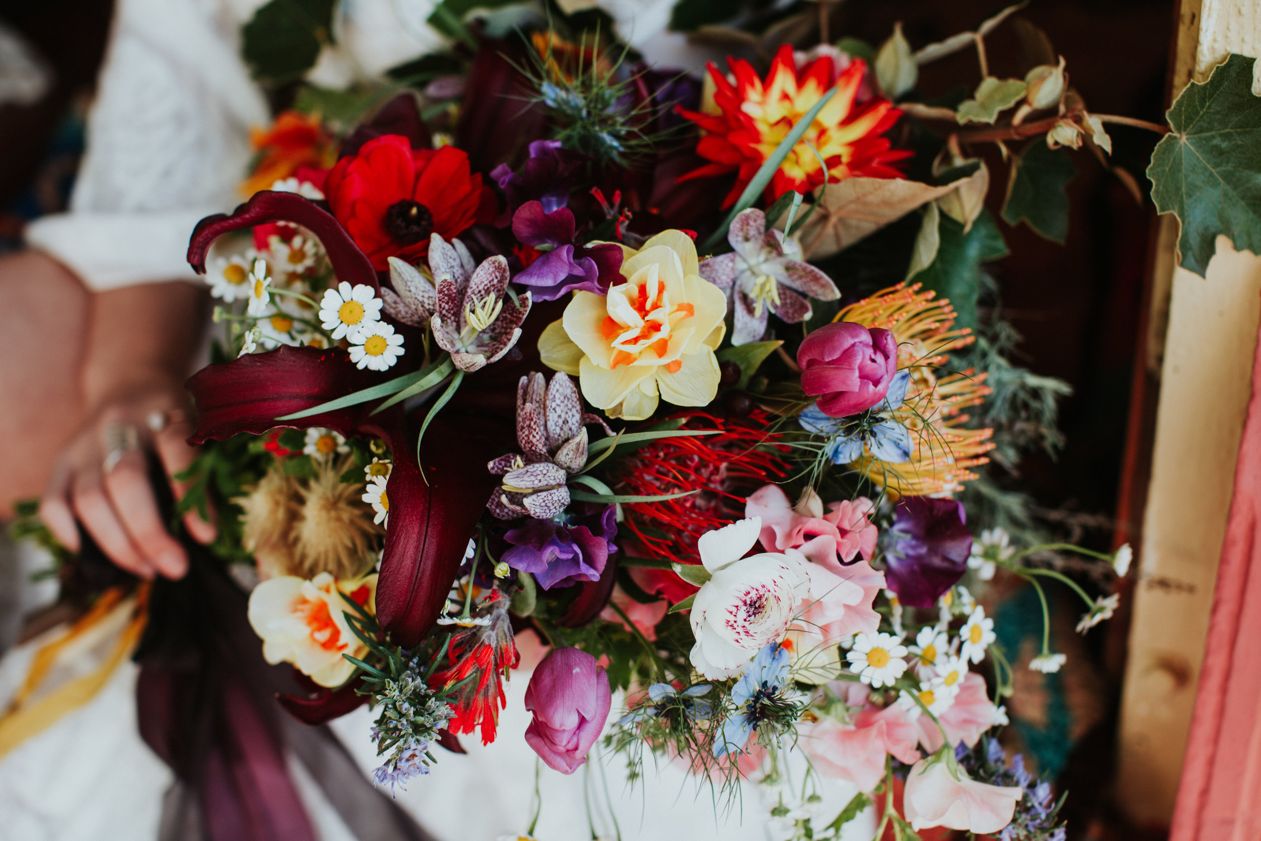 Wild and market finds bridal bouquet
