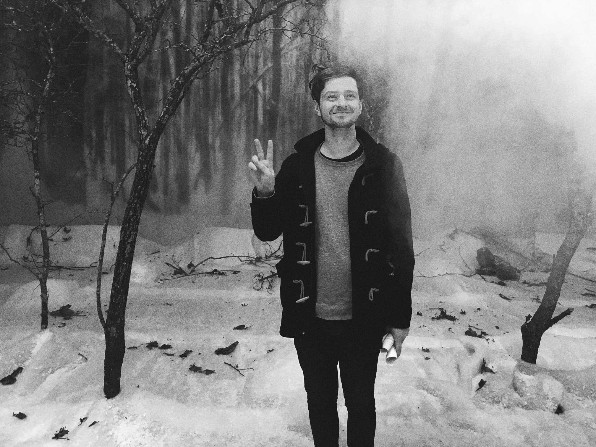 On the set of  “Lambs of God”