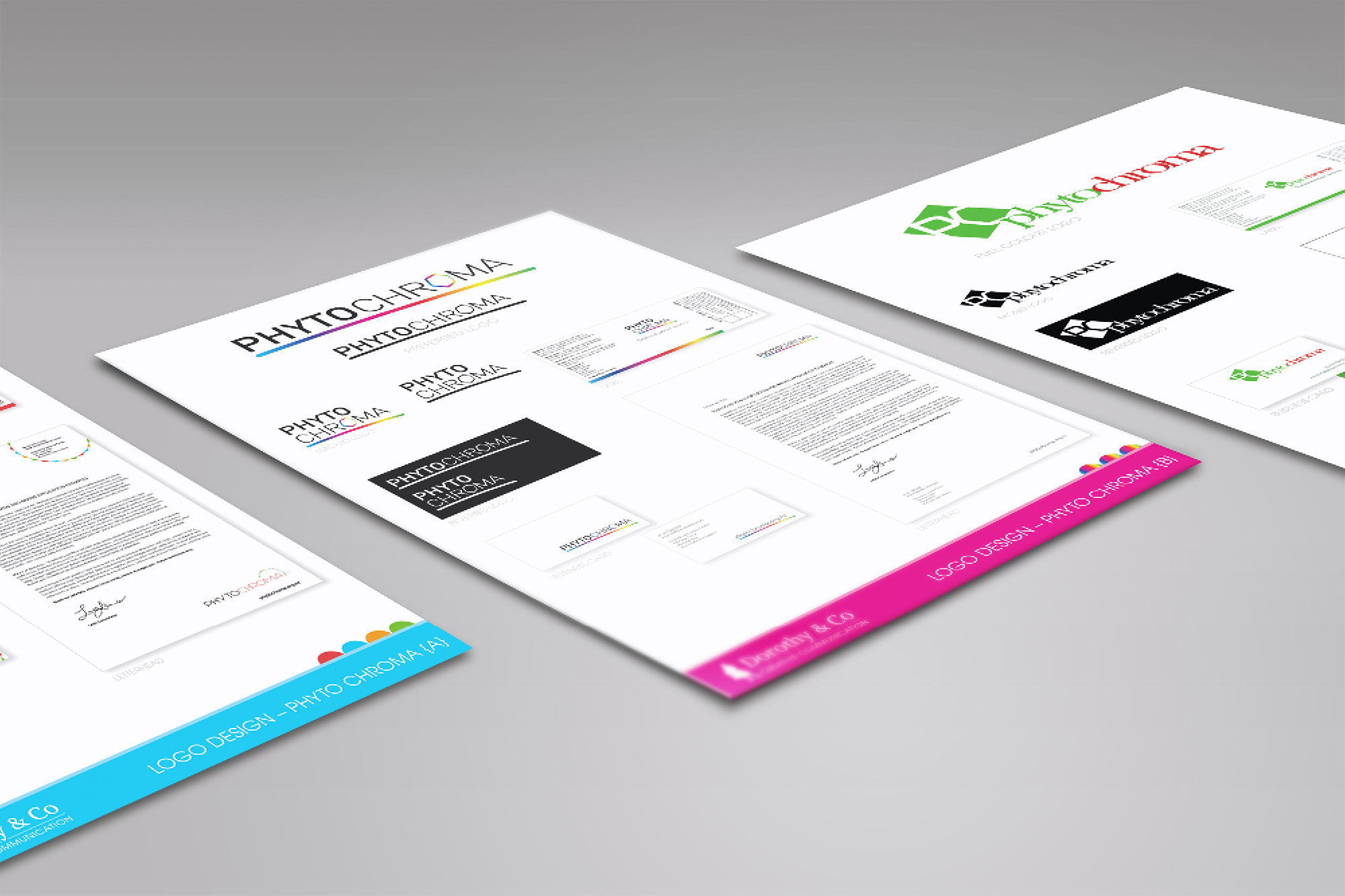 CLIENT: Nature’s Defence Ltd PROJECT: ‘Phytochroma’ logo design and identity concepts