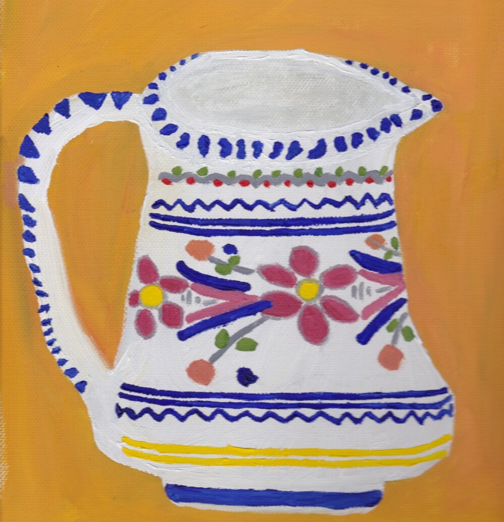 Spanish Jug- Framed Original Oil Painting