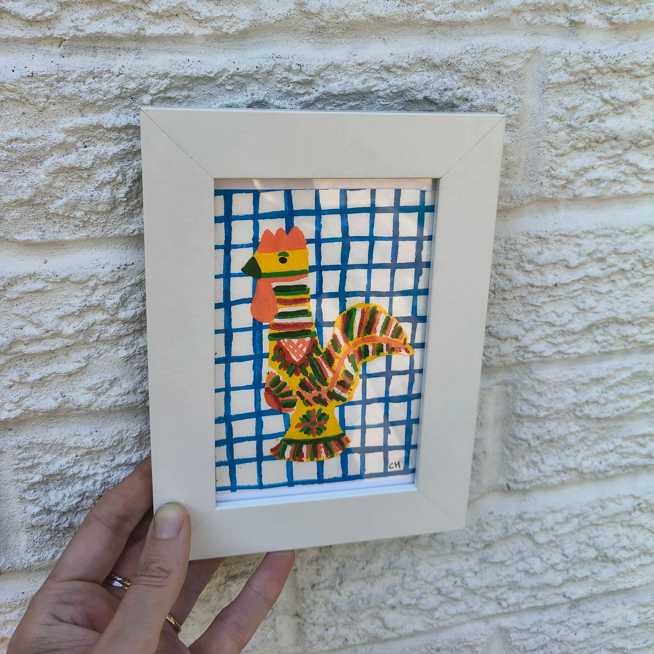 Rainbow Cockrell - Framed Original Acrylic Painting