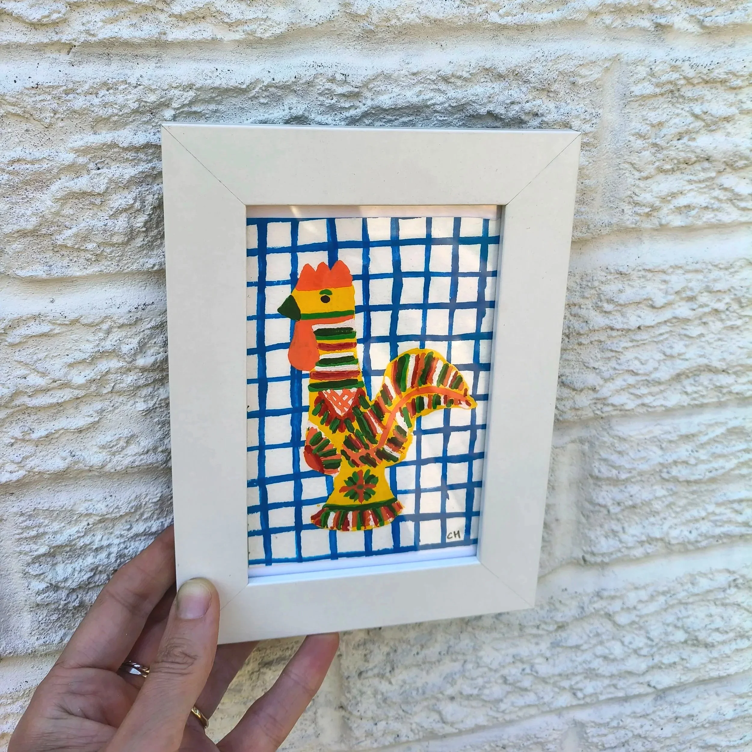 Rainbow Cockrell - Framed Original Acrylic Painting