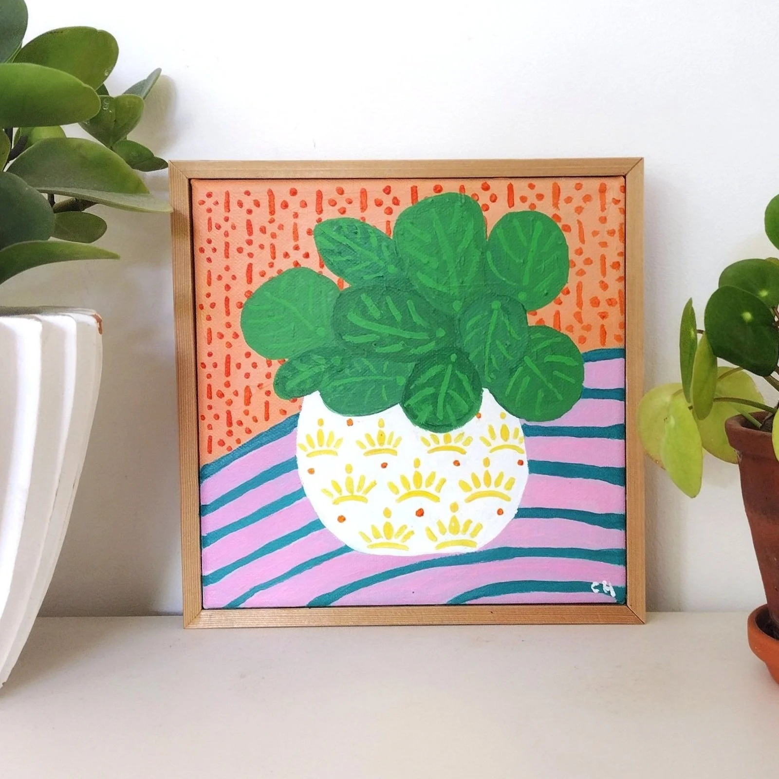indian-pilea-plant-painting-by-chloe-harrison-artist