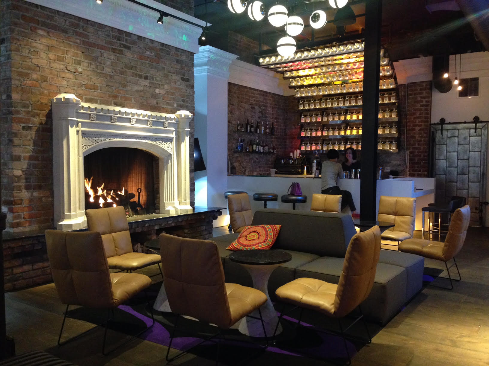 The character-filled boutique Hotel Zeppelin, near Union Square, has a great lounge for guests and the public to enjoy a coffee, wifi and a read by the fire for the cooler days. 