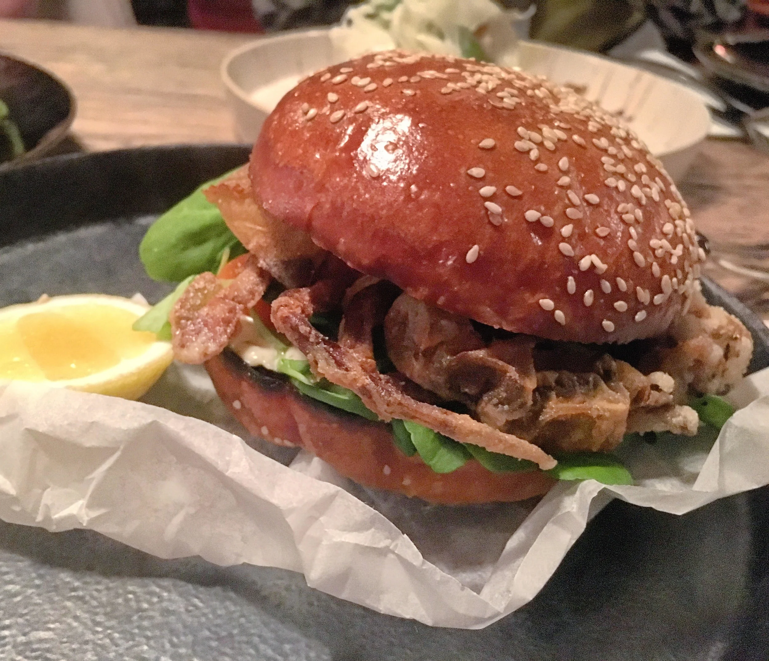 Soft shell crab burger