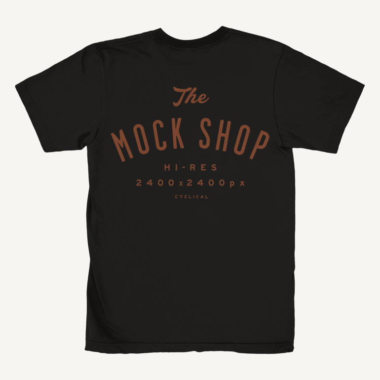 Crew Neck Tee Mockup (Pro) Front + Back — THE MOCK SHOP