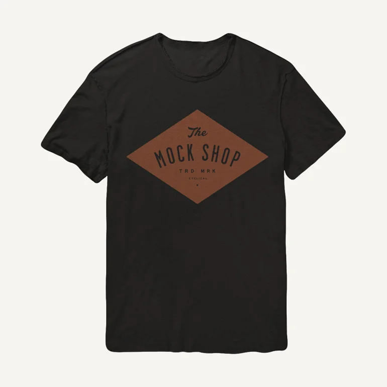 Distressed Collar Tee Mockup
