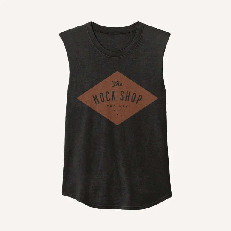 Download Distressed Sleeveless Tee Mockup The Mock Shop