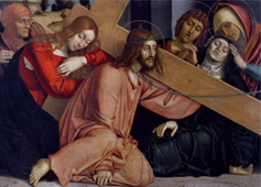 Jesus meets his mother