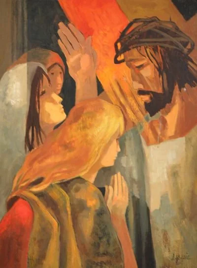 Jesus consoles the women of Jersualem, Diocese de Tours.jpg