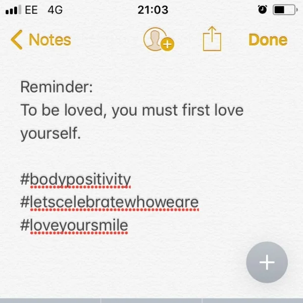 Just because the phone doesn't recognise self love, doesn't mean I can't...