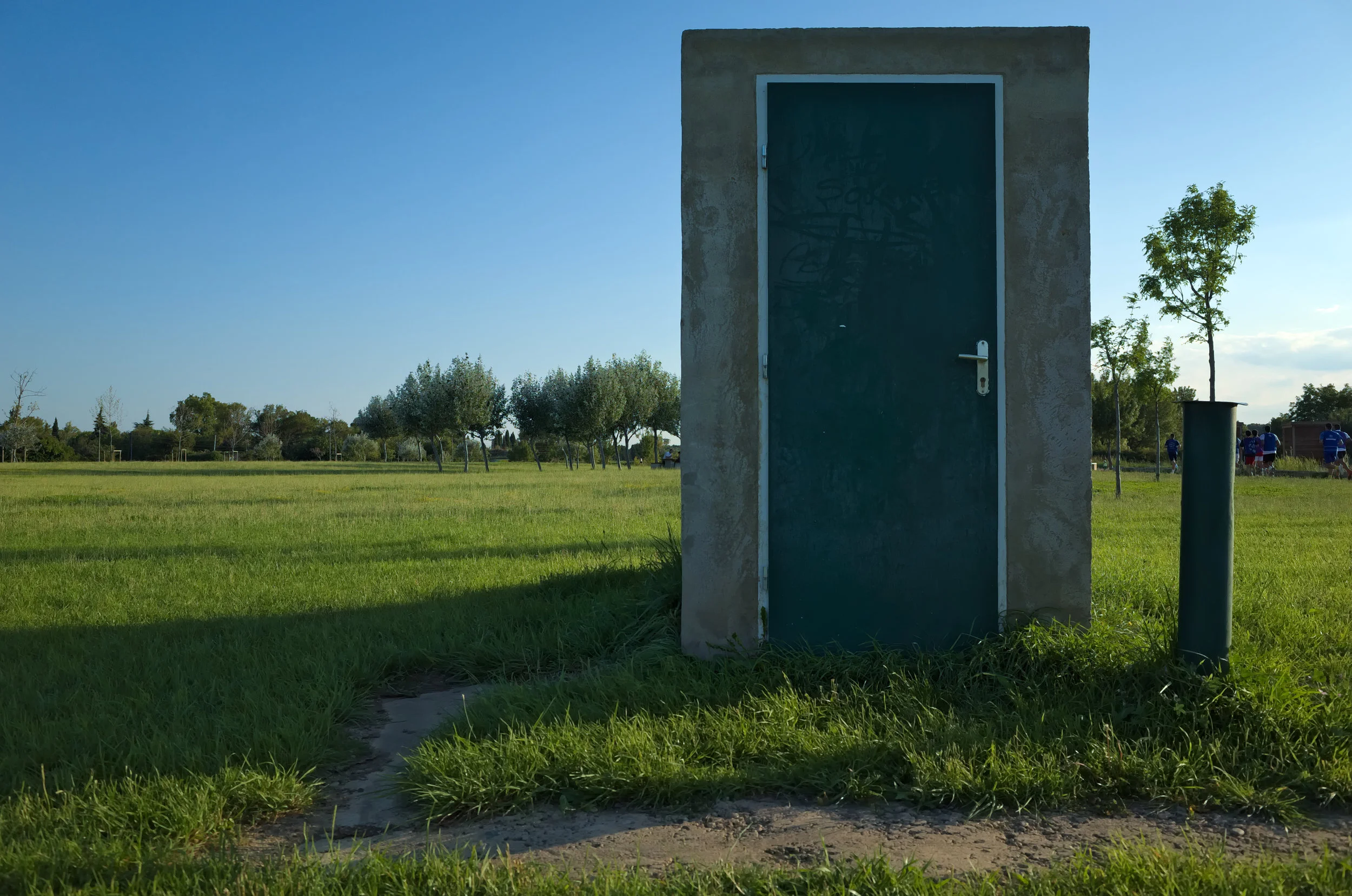 8-00 PM at the park (and a door) by J.S.B.