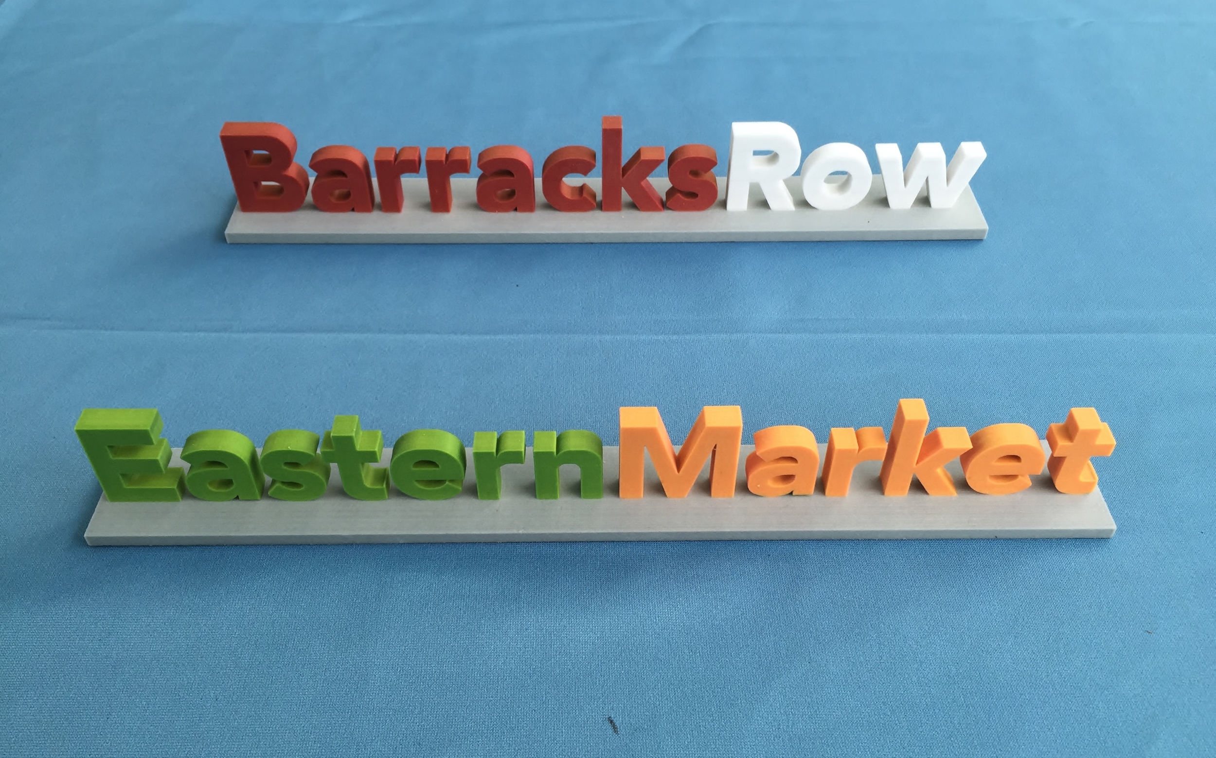 Barracks Row and Eastern Market Letters 3 D Printed in Color 10 6 15.JPG