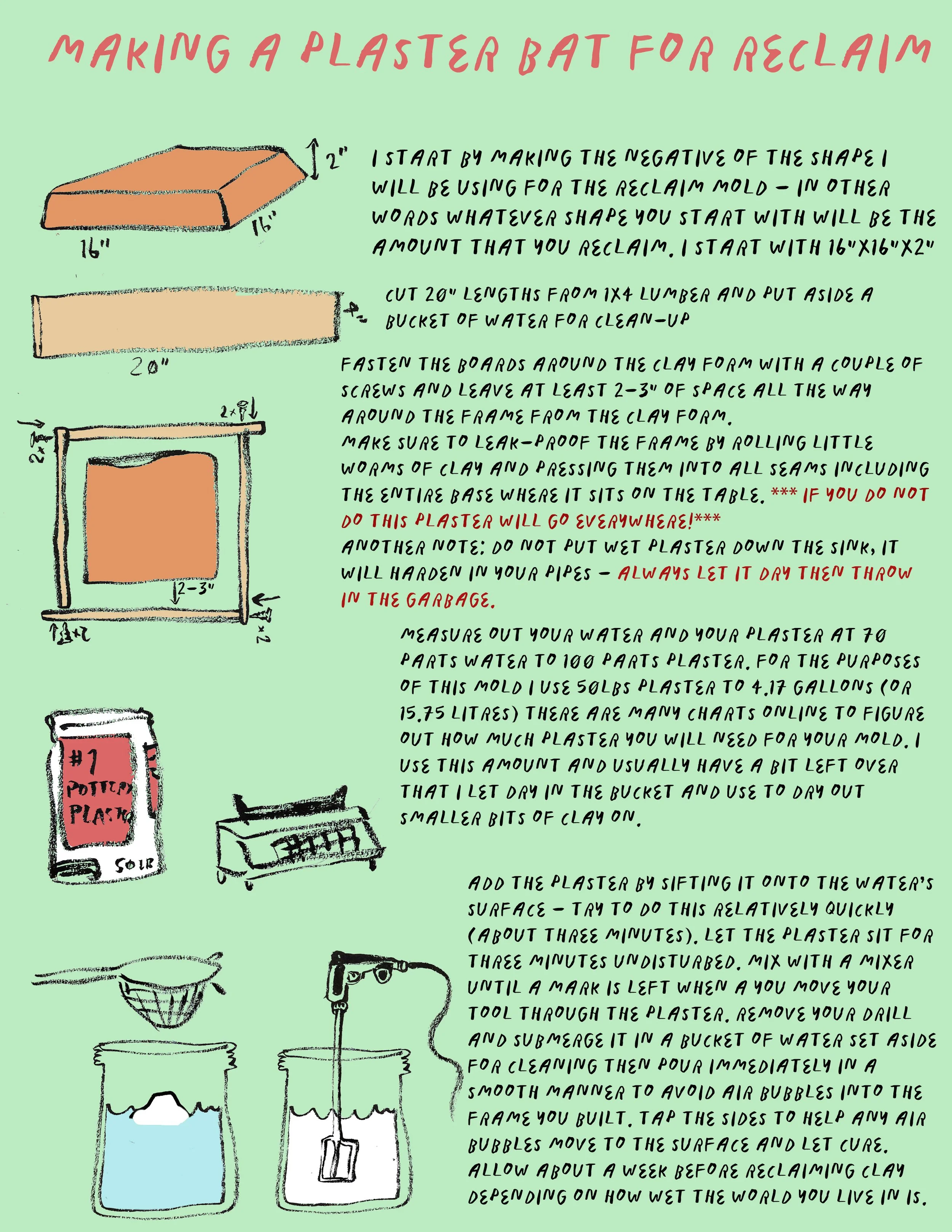 HOW TO MAKE PLASTER BAT FOR RECLAIM
