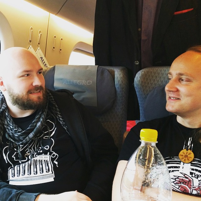 Our Larpproducer and our Larpwriter on the train to the next game! #balticwarriors