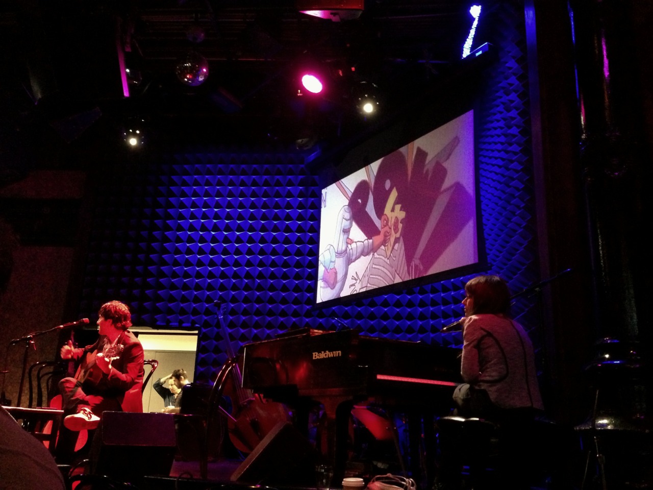 Soundchecking at Joe&#8217;s Pub with Paul Brill and Elizabeth Ziman for tonight&#8217;s big damn show. We go on at 9:30 in case you&#8217;re wondering.
