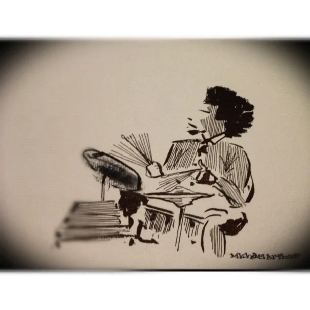 #cartoon #drawing #penandink #drummer #jazz #bluenote #newyork #culture #livedrawing