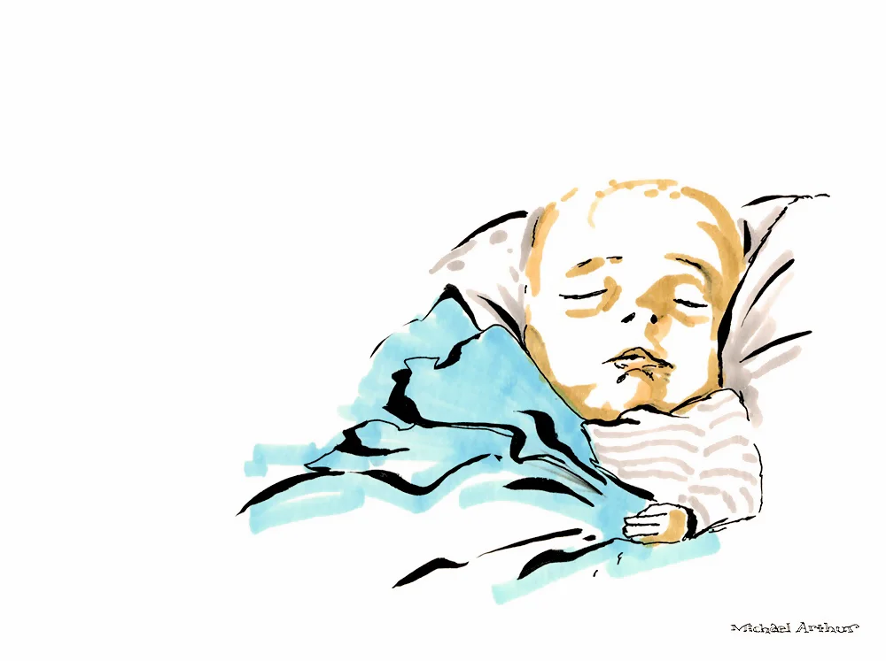 Our boy likes to sleep. It's the peaceful time when his brain gets to work building itself. He likes to sleep. But he doesn't like going to sleep. He wakes with a smile, for the most part, but he goes down swinging. He's contrasting moods wrapped in flesh, some joyful, some tortured, and the borders between are thin and difficult to navigate. A dazzling smile can become a frown--and, like a good magician, he never reveals how it happens. Our boy likes to sleep.