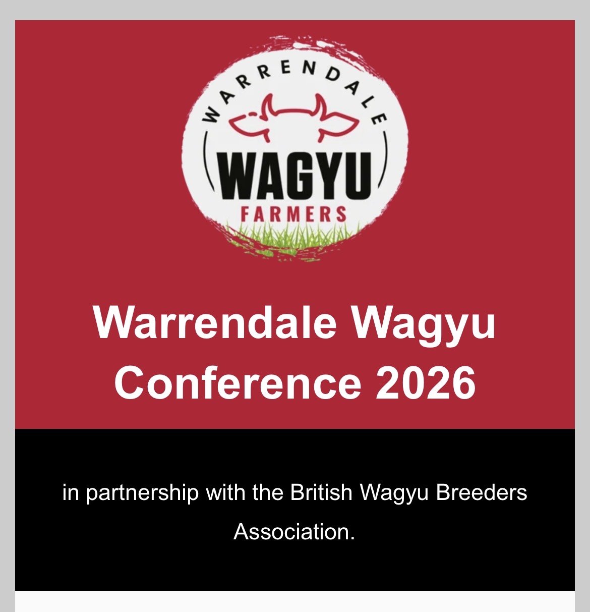 WARRENDALE WAGYU CONFERENCE IN PARTNERSHIP WITH BRITISH WAGYU ASSOCIATION