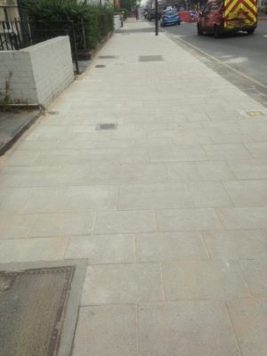 Concrete slabs. Waiting to be broken.