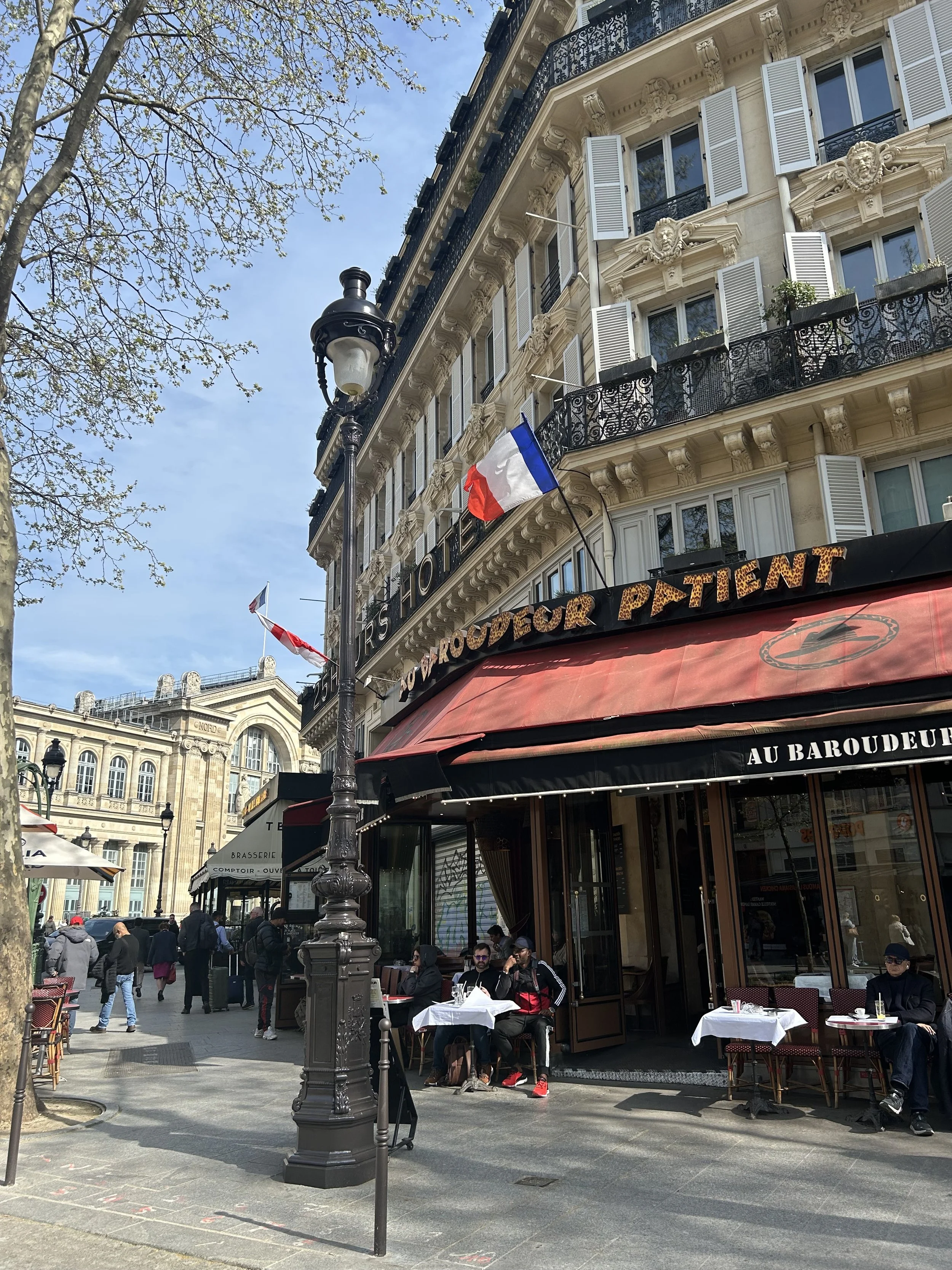 Cafe outside Gare du Nord