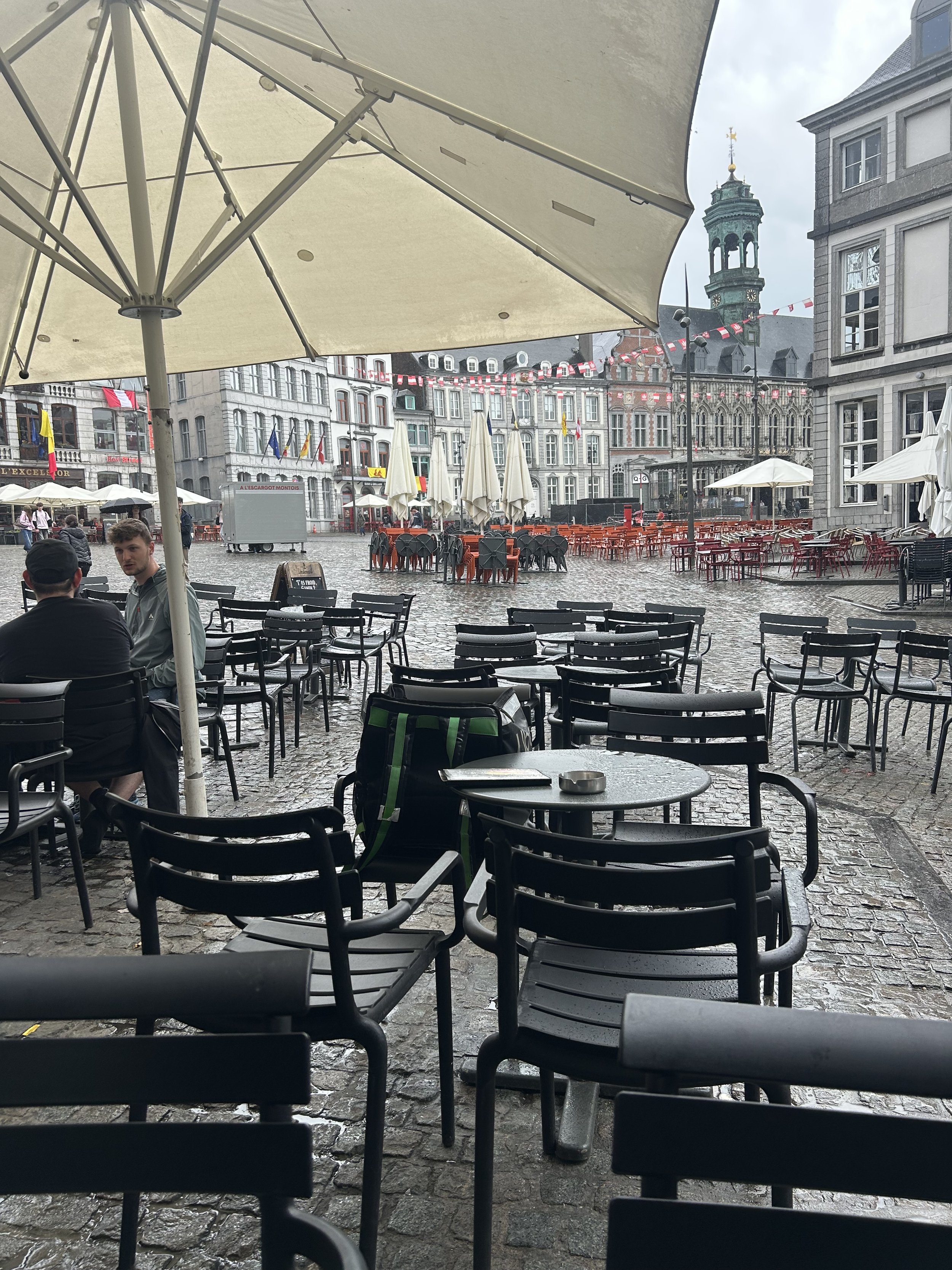 Rainy Grand Place Mons