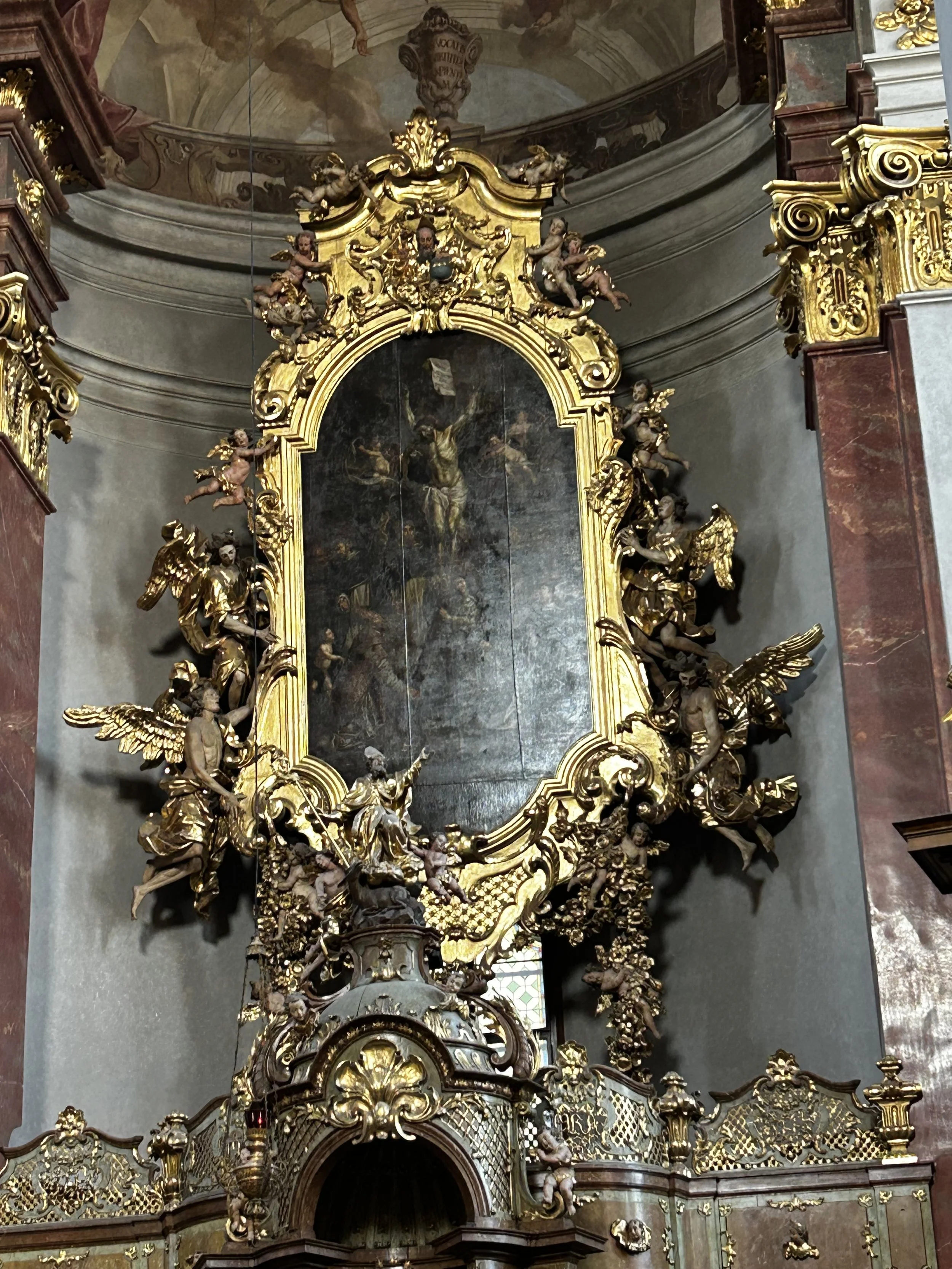 Interior of St Giles Church Prague