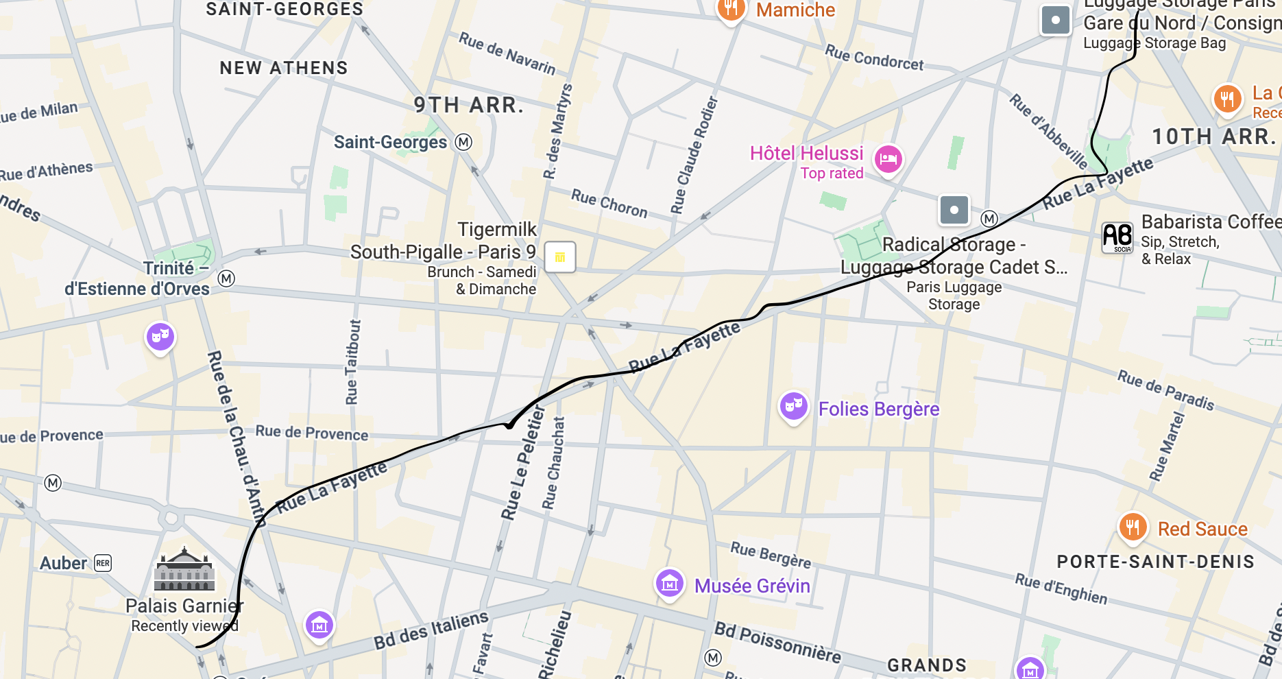 Easy Walk from Gare du Nord to Opéra