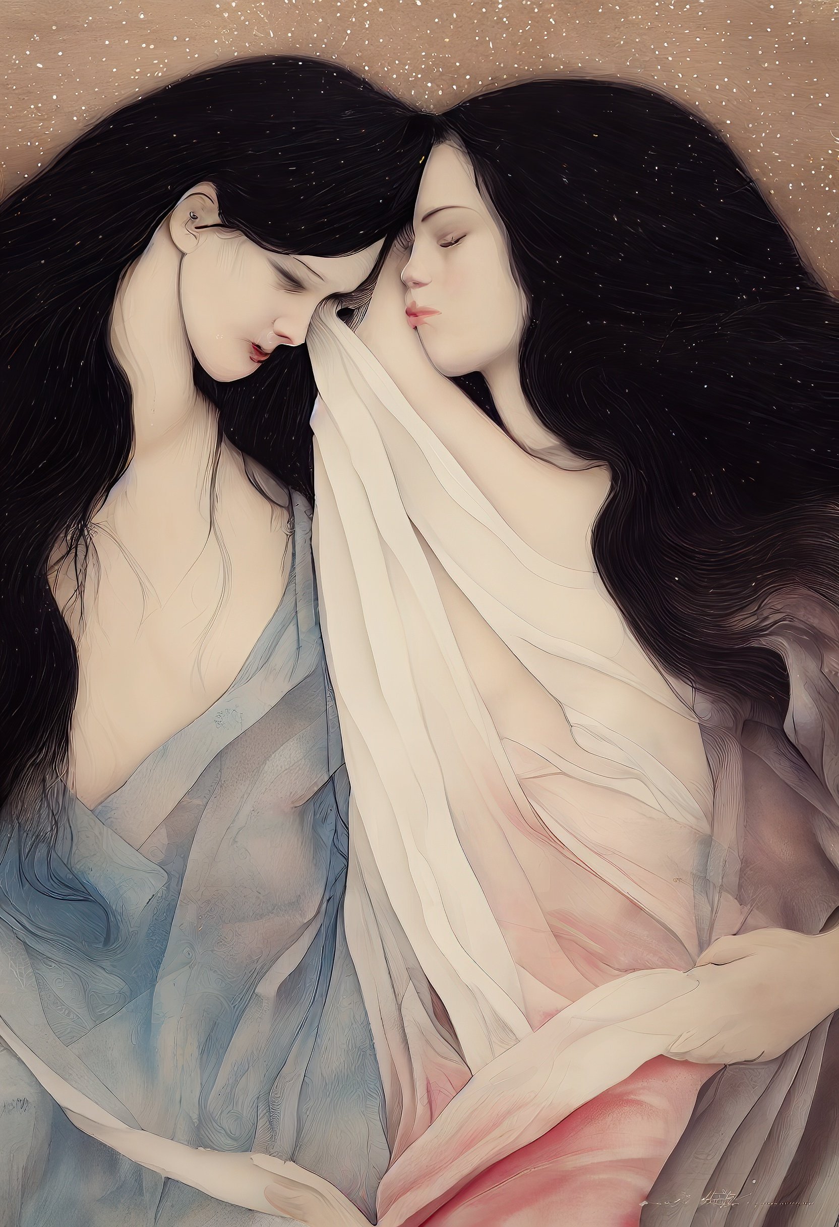 justinfarrar_two_female_bed_sheet_faces_kiss_cloth_intertwined__cd98ac8c-5f6c-447f-983f-86b90b3b6ce4-DeNoiseAI-standard.jpg