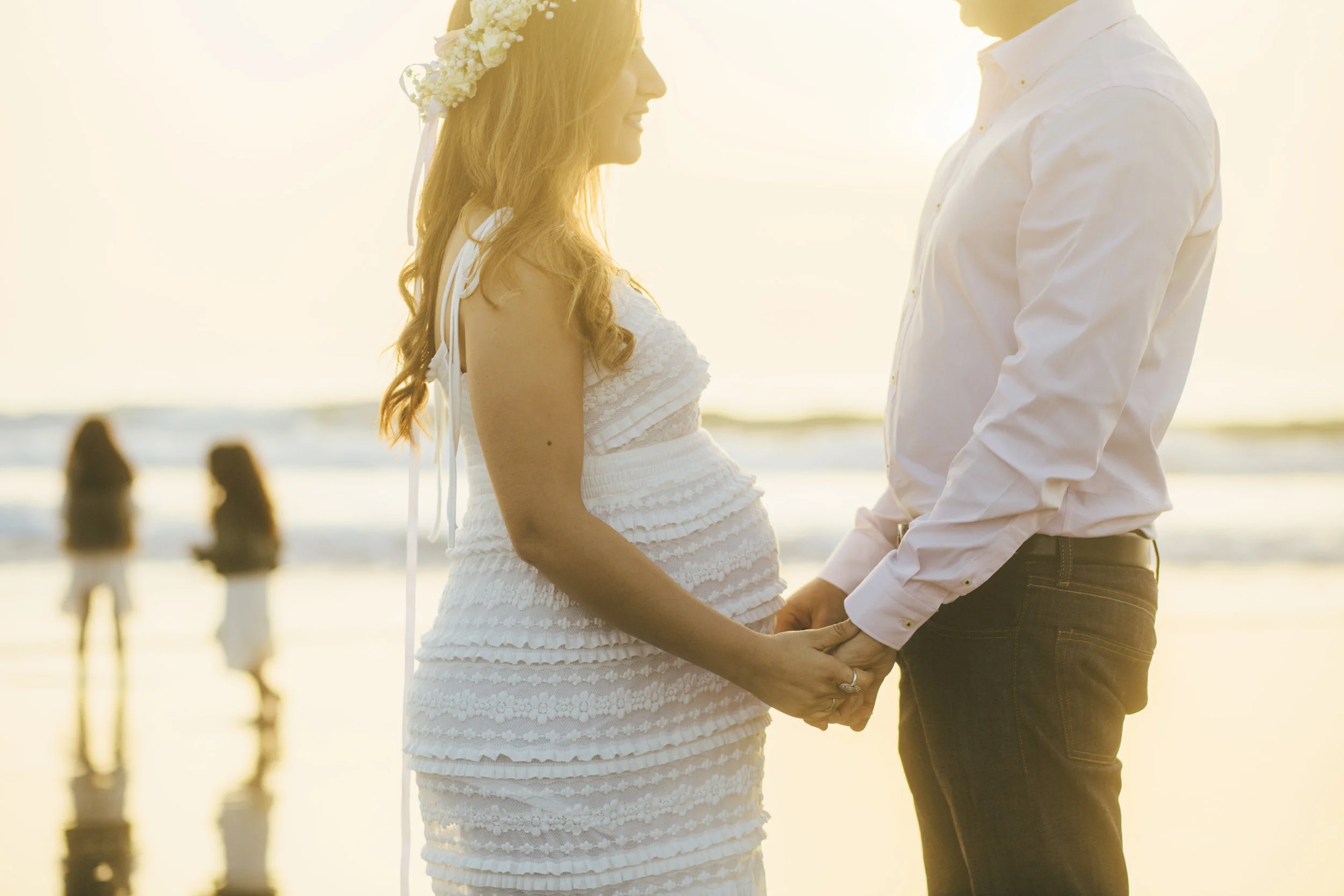 Daddy and His Princesses // Venice Beach Maternity Session