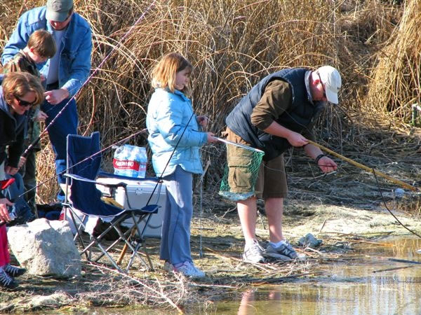 Martha with fishing family