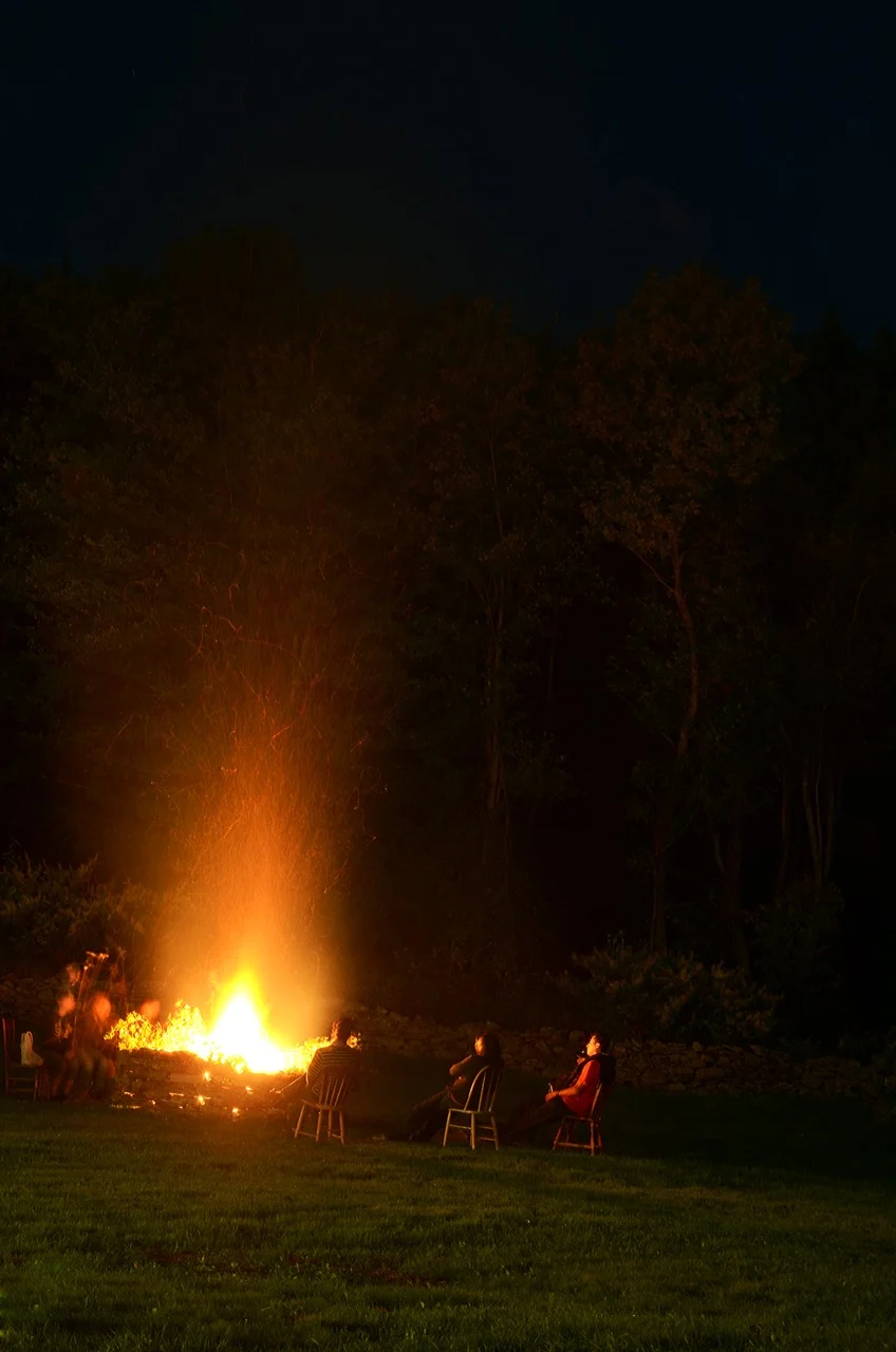 Bonfire at night.
