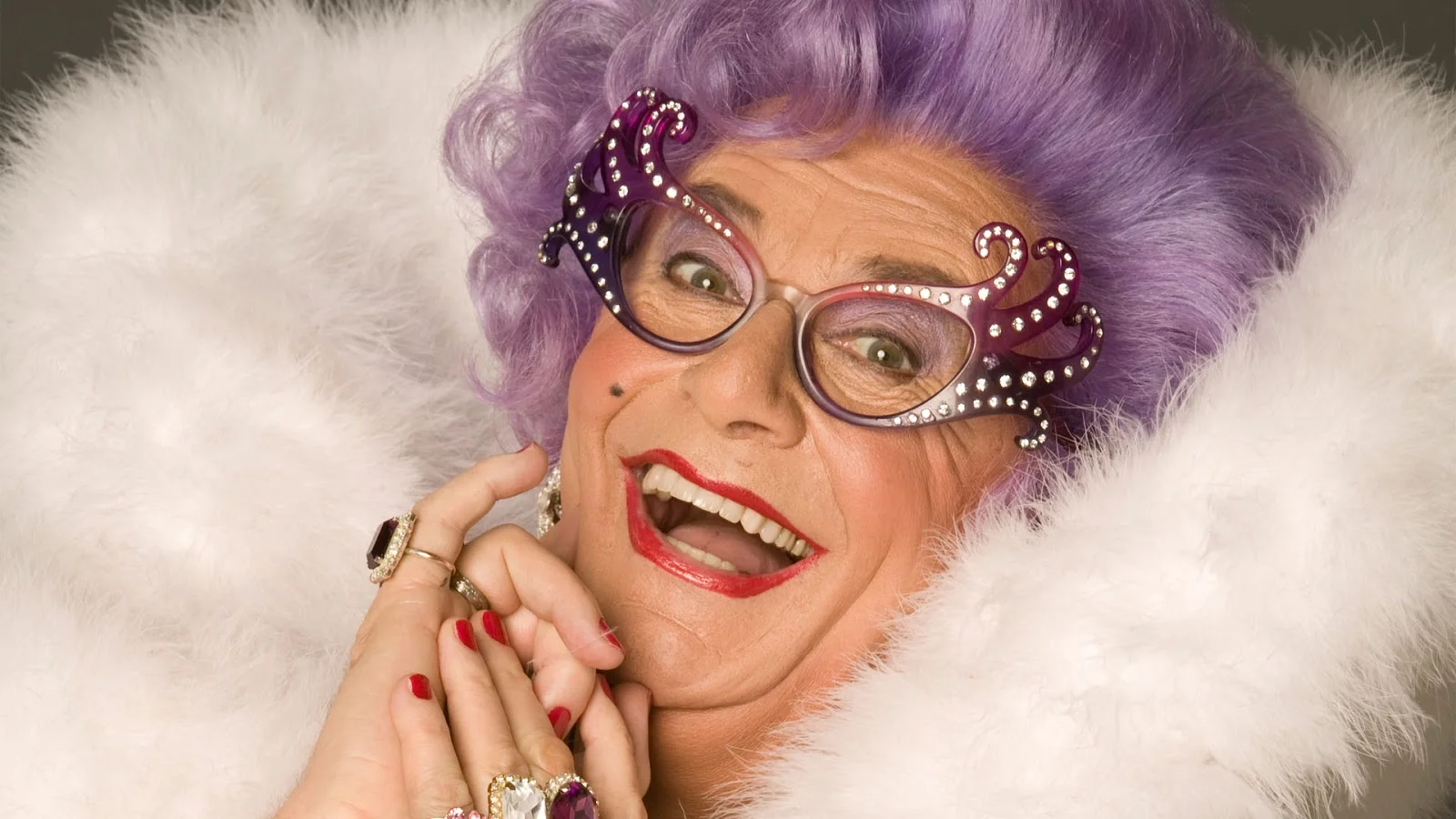 Dame Edna Everage via Wacky Tacky Blogger.