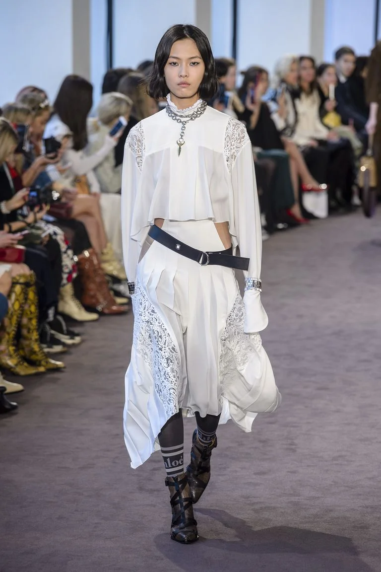 White dress by Chloe.
