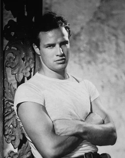Marlon Brando in A Streetcar Named Desire ; image via Redbubble.