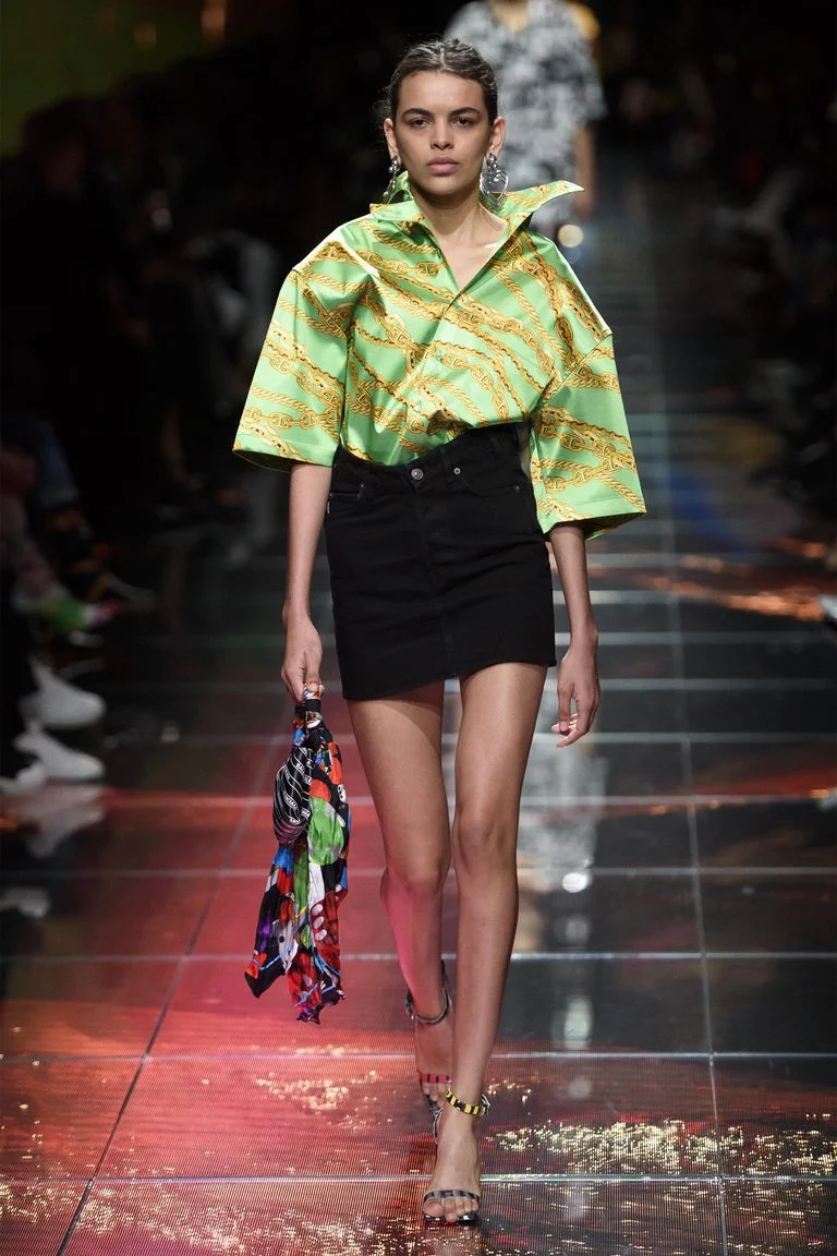 Vintage Scarf Prints at Balenciaga; image via Harper’s Bazaar.