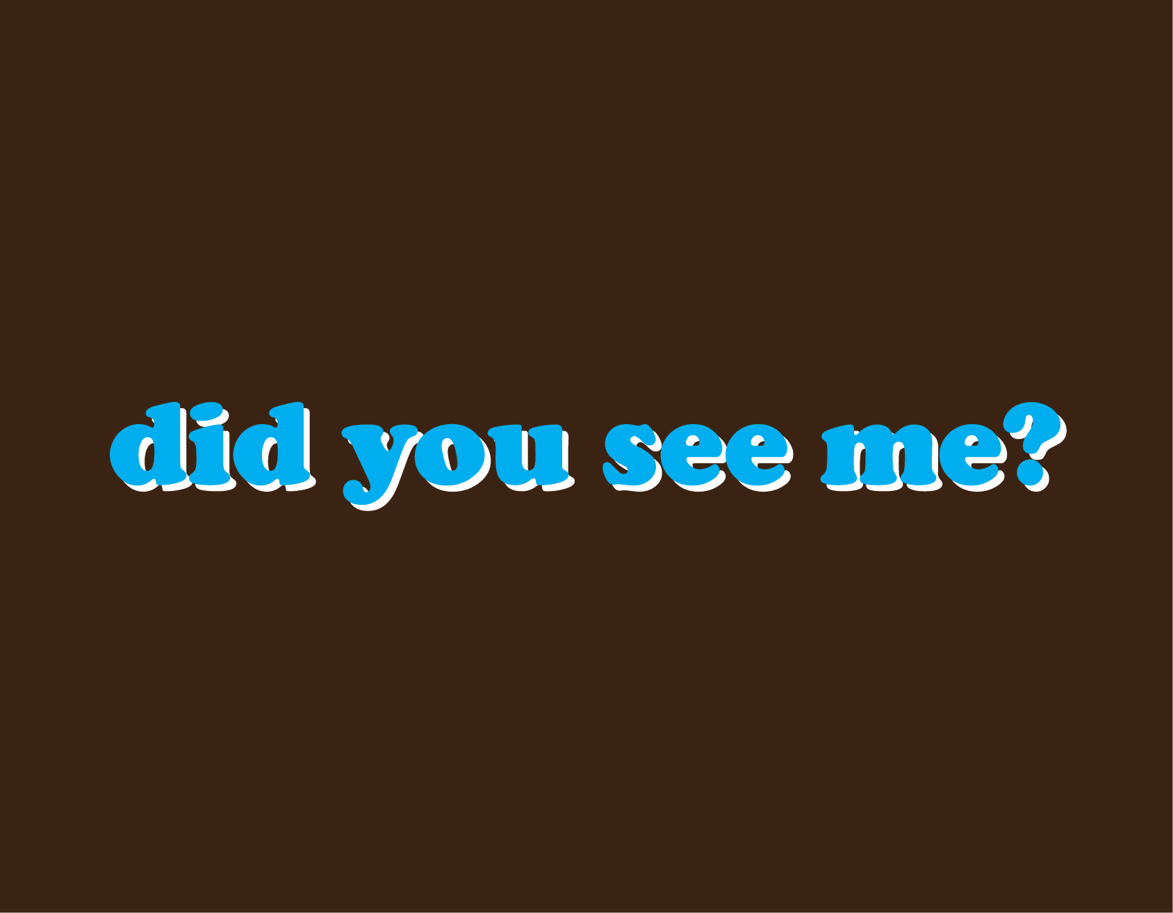 Did You See Me?