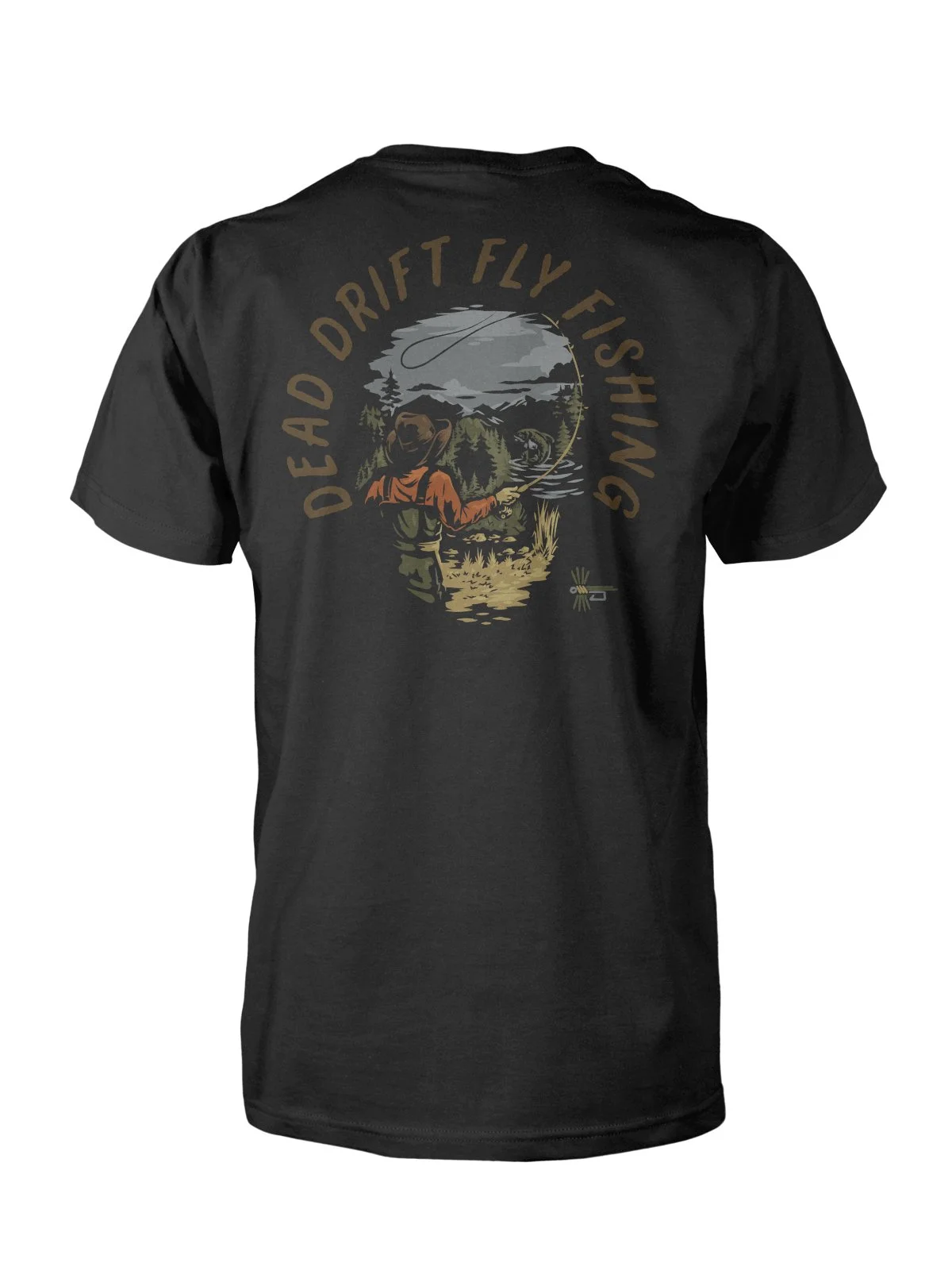 2026_FW_Dead Drift Fly Fishing Tee Shirt Back_Below2_Black.jpg
