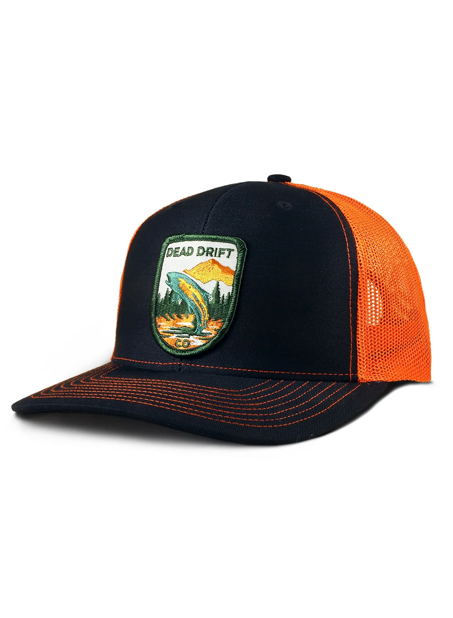Rising Trout Trucker - Navy/Orange