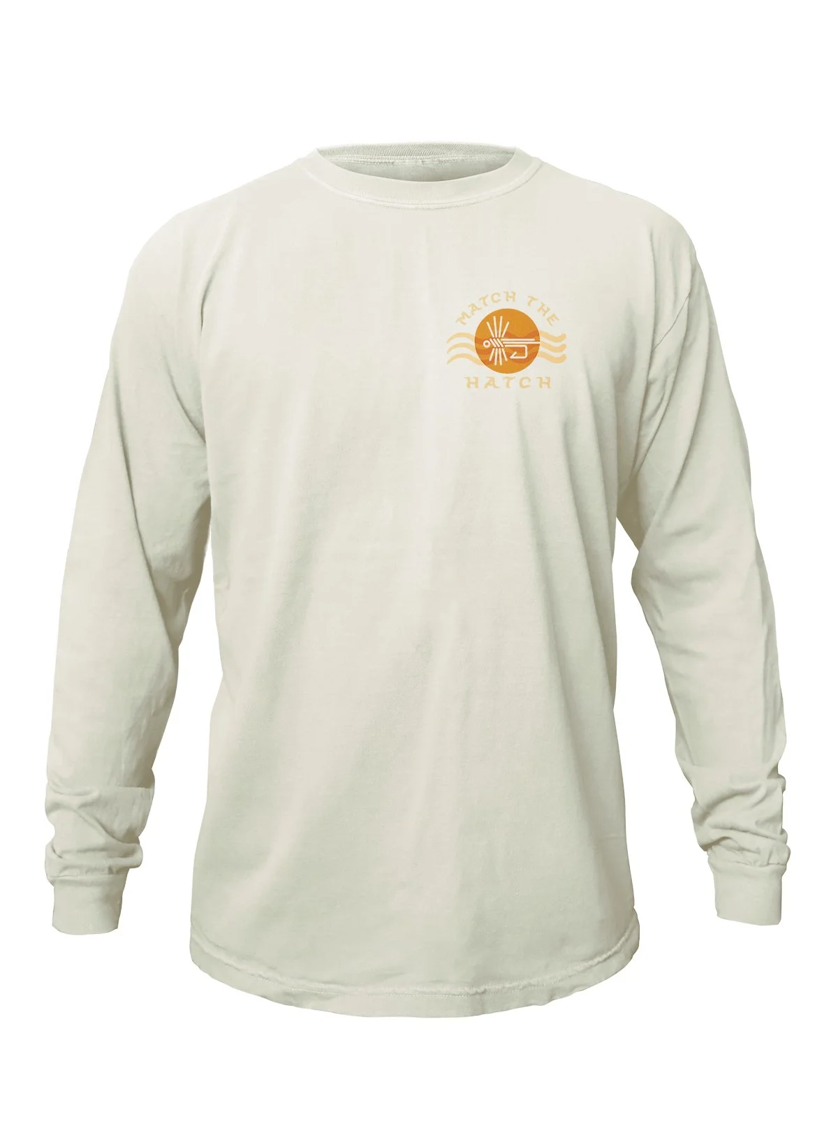 2026_Dead Drift Fly Fishing Long Sleeve Tee Shirt_Front_Match The Hatch_Ivory.jpg