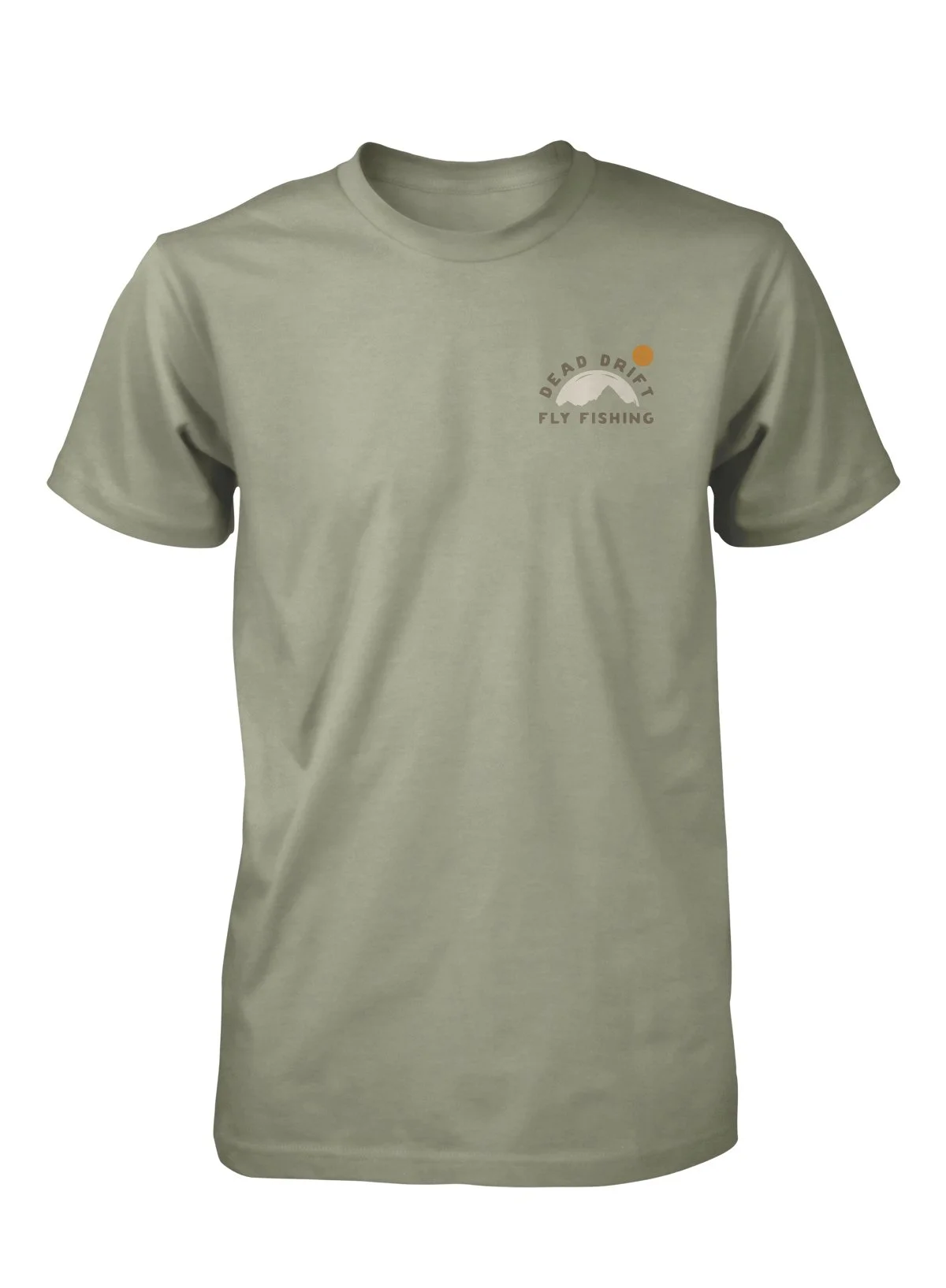 2026_FW_Dead Drift Fly Fishing Tee Shirt Front_Tailwaters_Khaki.jpg