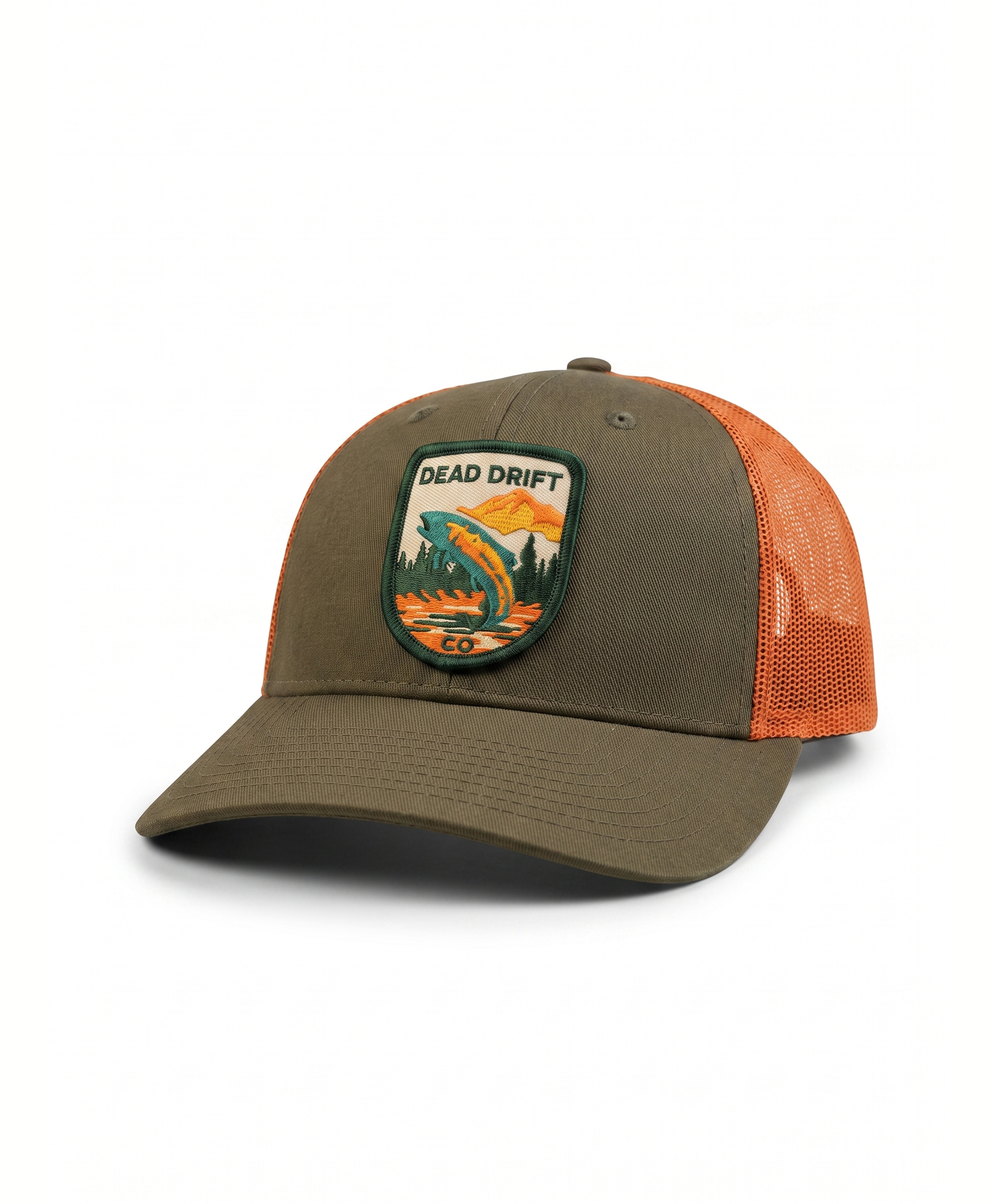 Rising Trout Trucker - Brown/Orange