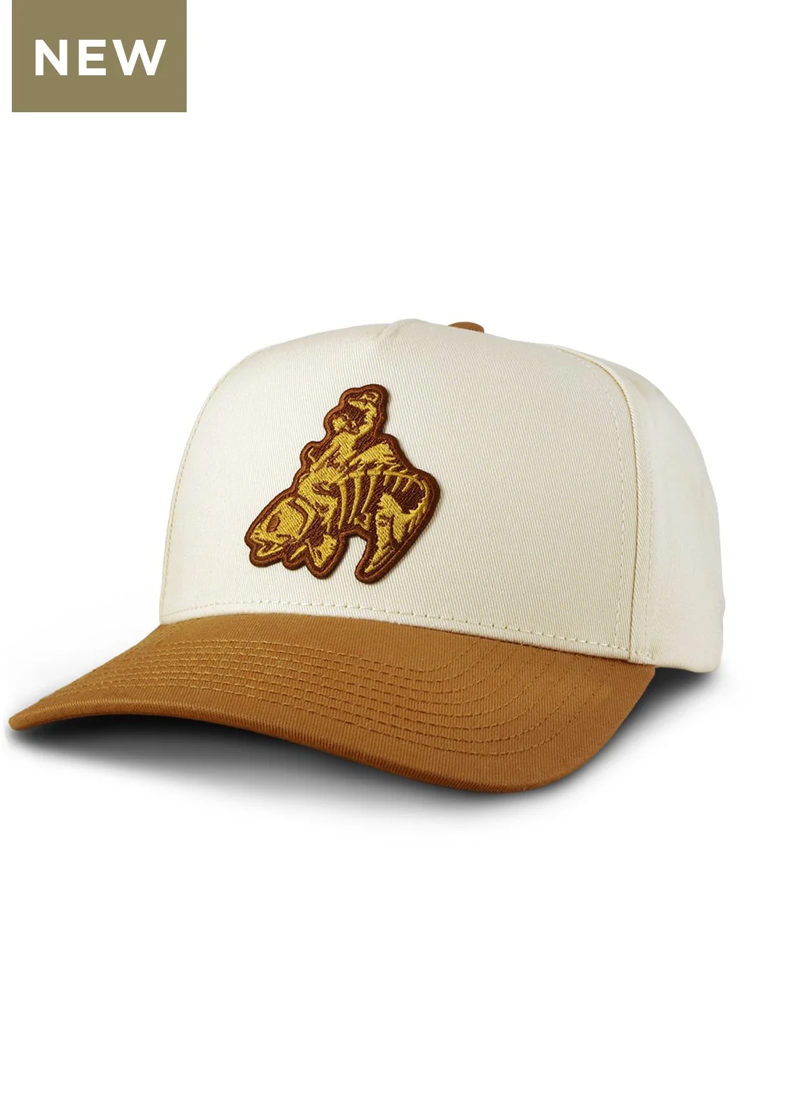 Classic Bucking Trout Snapback Cream/Wheat