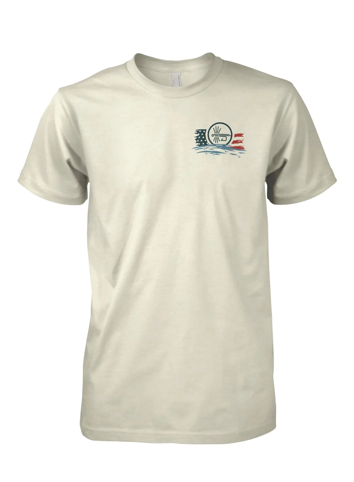 2026_FW_Dead Drift Fly Fishing Tee Shirt Front_FreedomFly_Cream.jpg