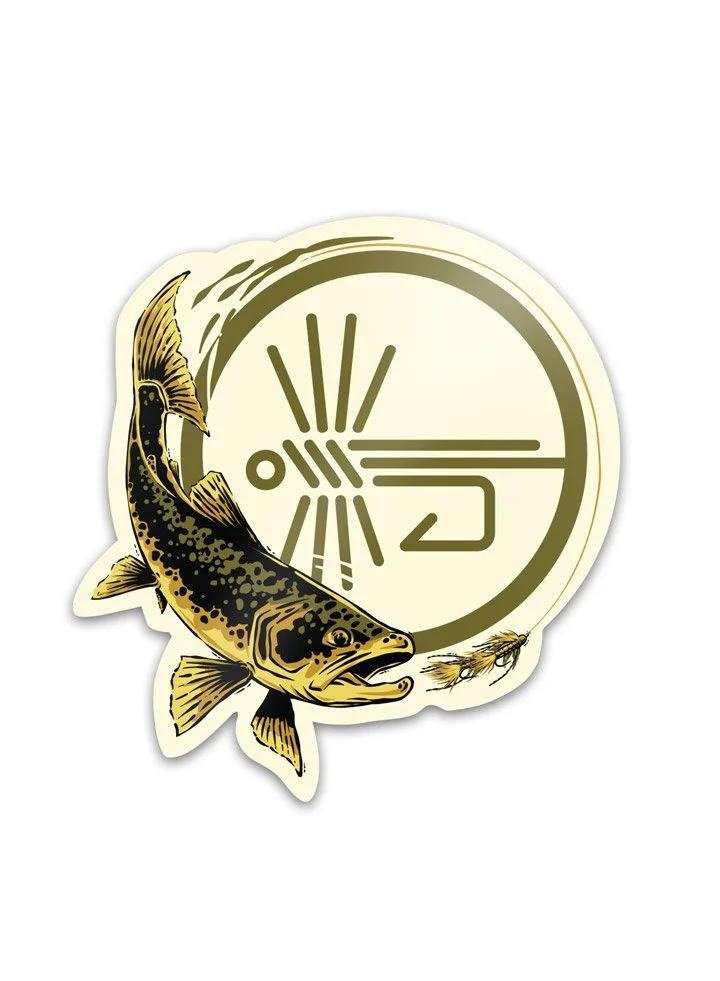 Logo And Trout Sticker
