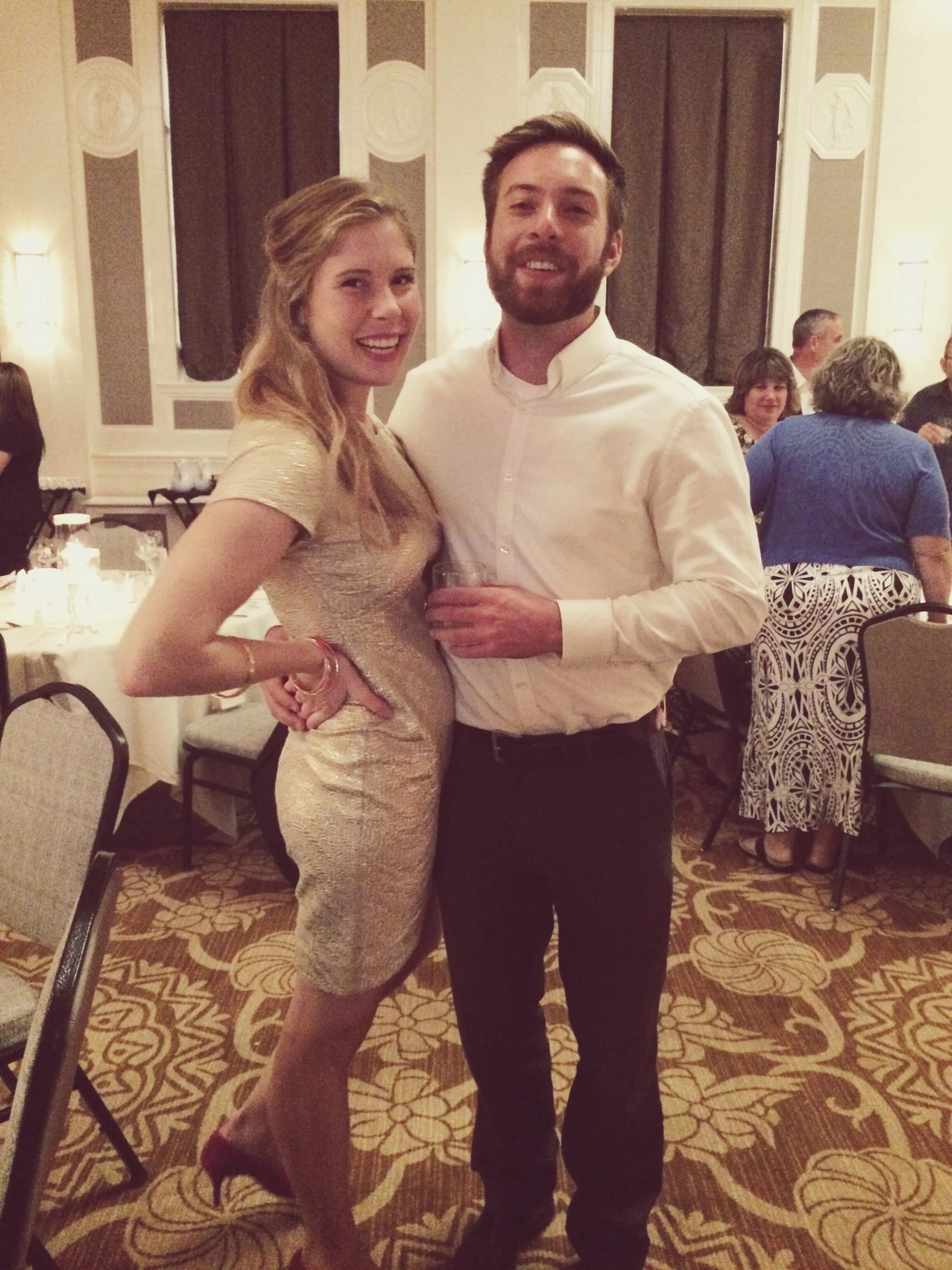 Schmoozin' at Annica and Jordan's wedding