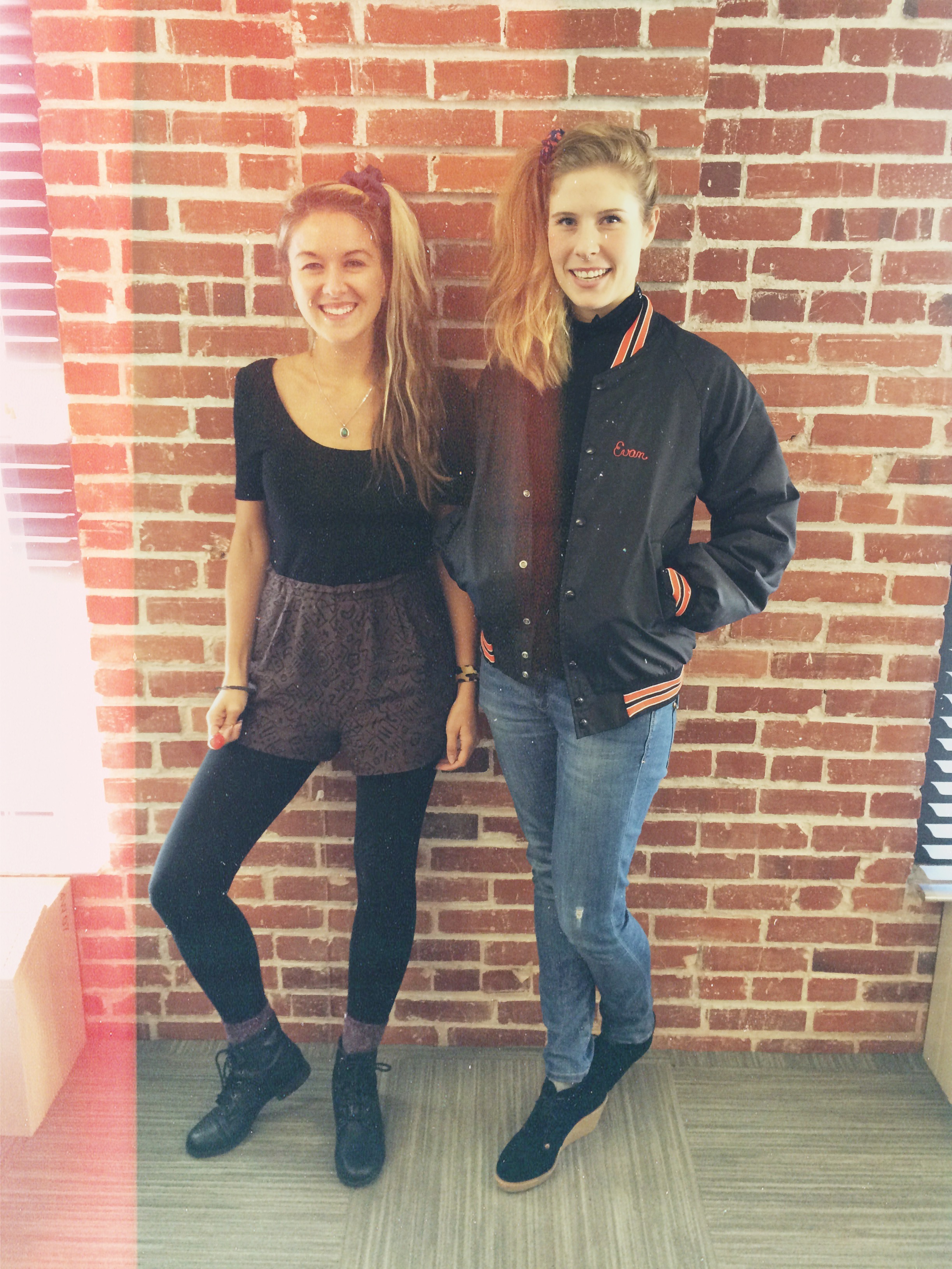 Jaz and Me at the PDX Office on 90s Day